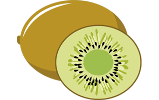 Kiwi Slice Sticker PNG