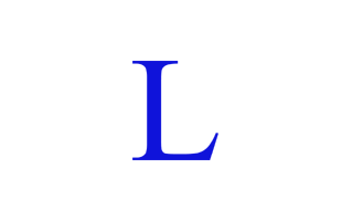 L Alphabet Blue PNG