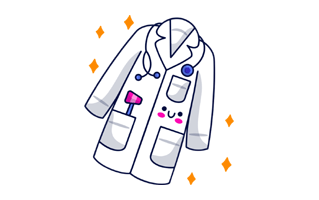 Lab Coat Sticker PNG