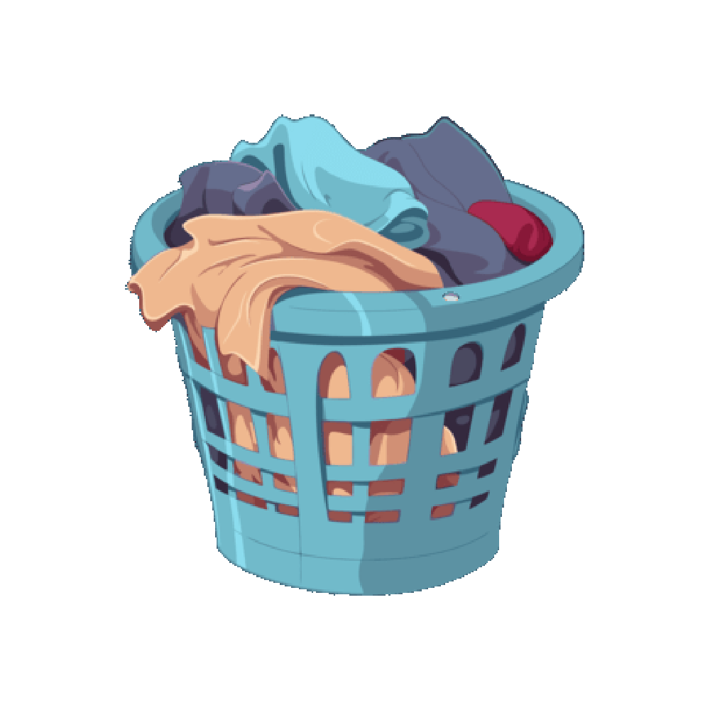 Laundry Basket Free Sticker Transparent Image
