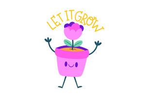 Let It Grow Free Sticker PNG