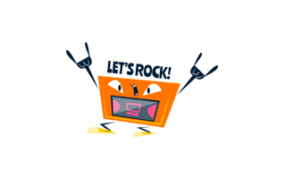 Lets Rock Sticker PNG