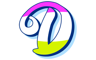 Letter D Free Sticker PNG