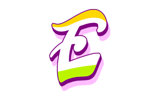Letter E Free Sticker PNG