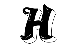 Letter H Free Sticker PNG