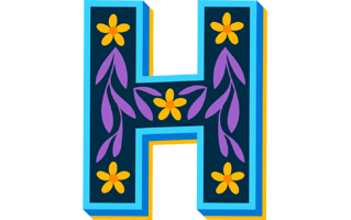 Letter H Sticker PNG