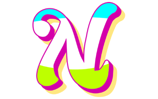 Letter N Sticker PNG
