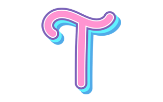 Letter T Free Sticker PNG