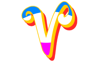 Letter V Sticker PNG