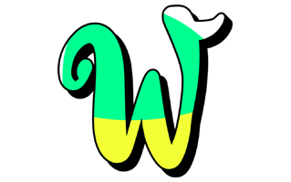 Letter W Sticker PNG