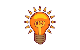 Light Bulb Sticker PNG