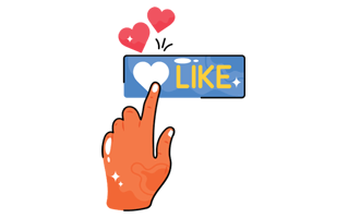 Like Free Sticker PNG