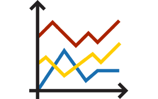 Line Graph Sticker PNG