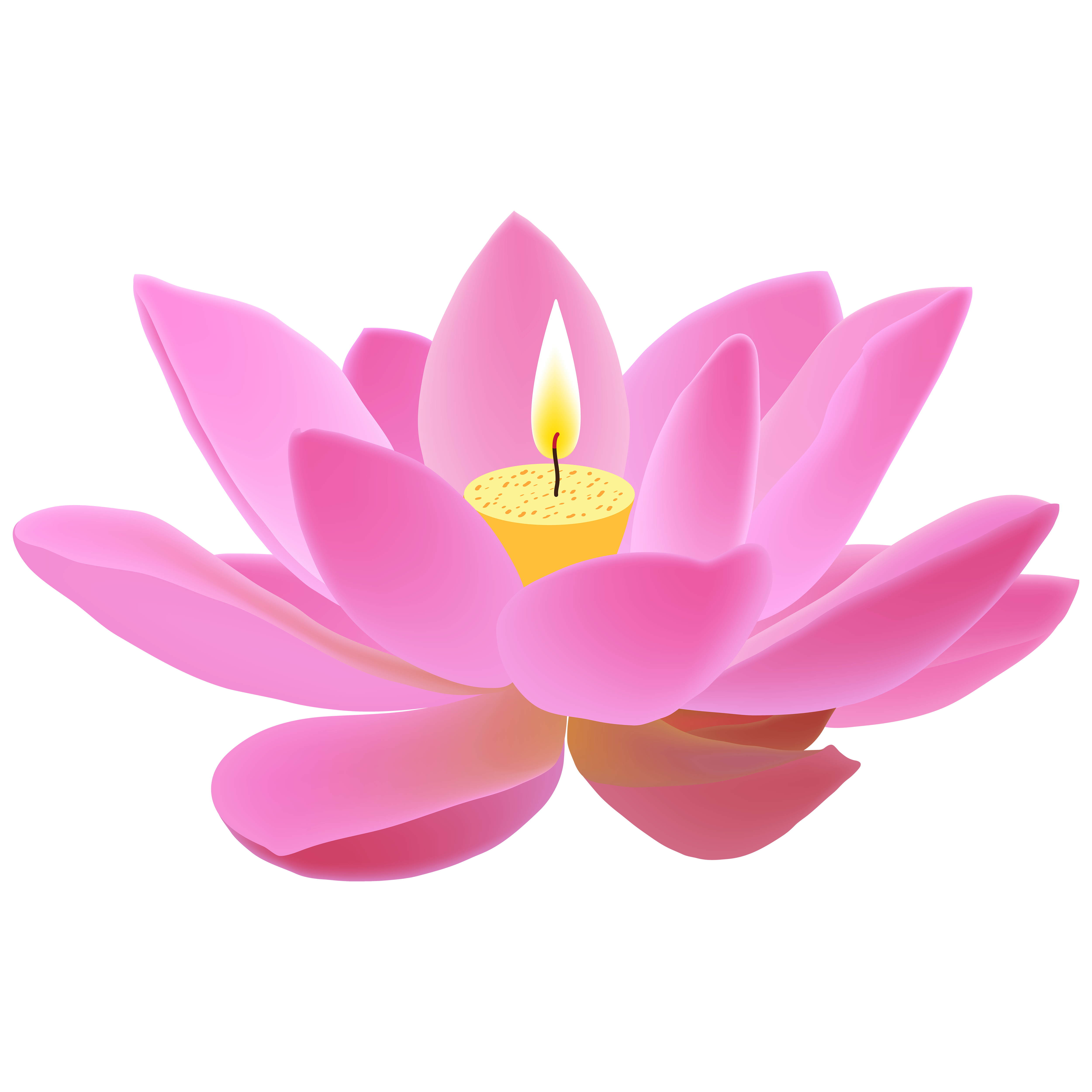 Lotus Candle Transparent Image