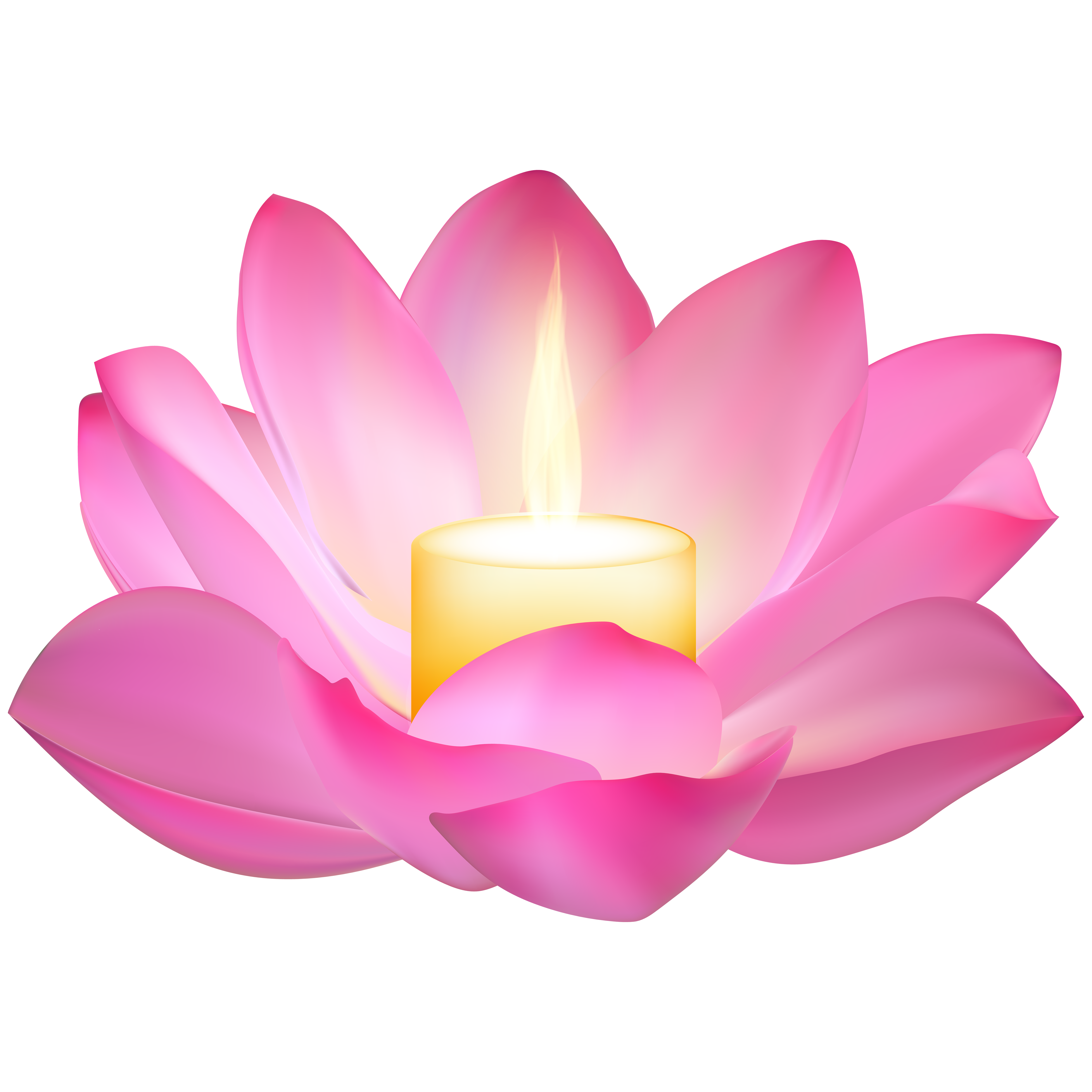 Lotus Candle Transparent Clipart