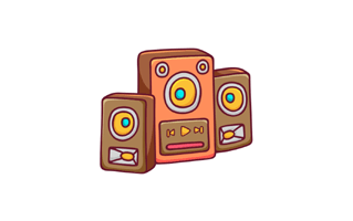 Loudspeaker Box Free Sticker PNG