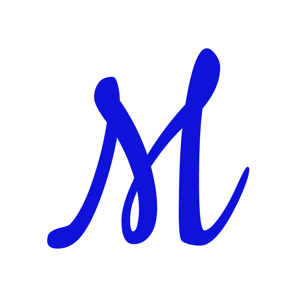 M Alphabet Blue Transparent Image