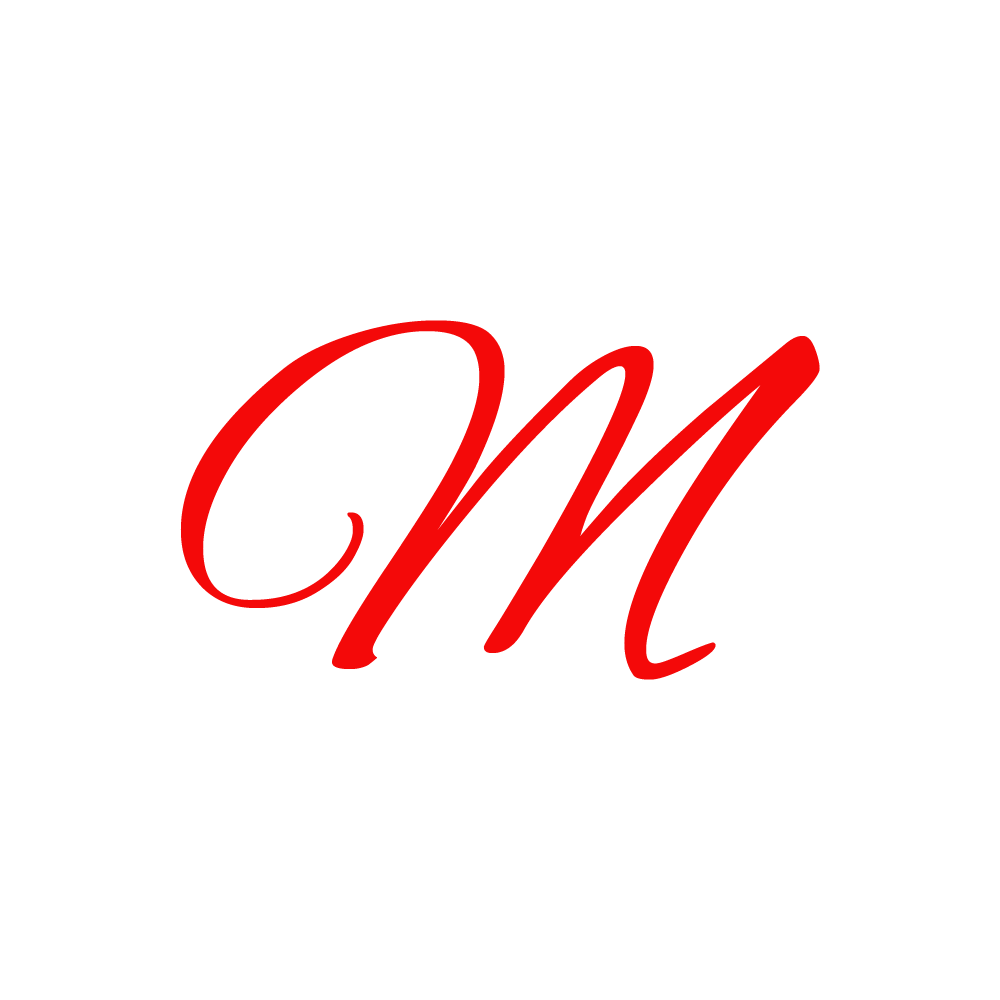 M Alphabet Red Transparent Picture