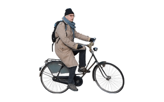 Man On Bicycle PNG