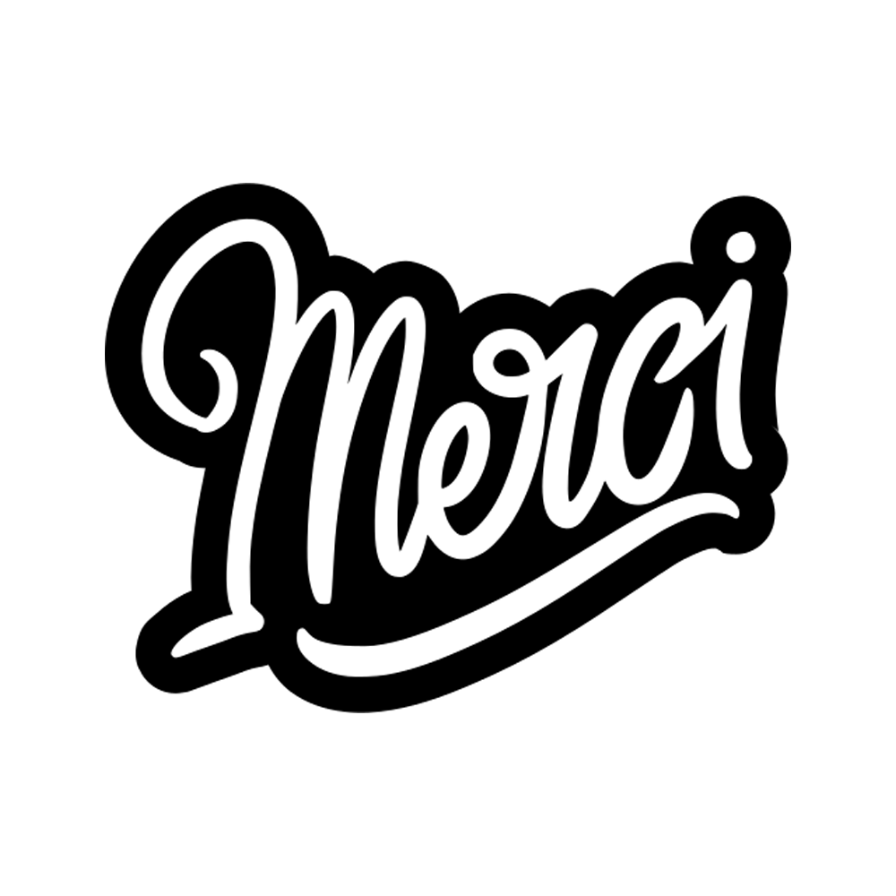Merci Free Sticker Transparent Picture