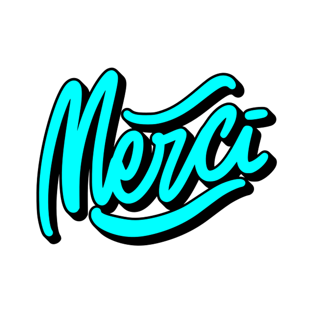 Merci Free Sticker Transparent Clipart