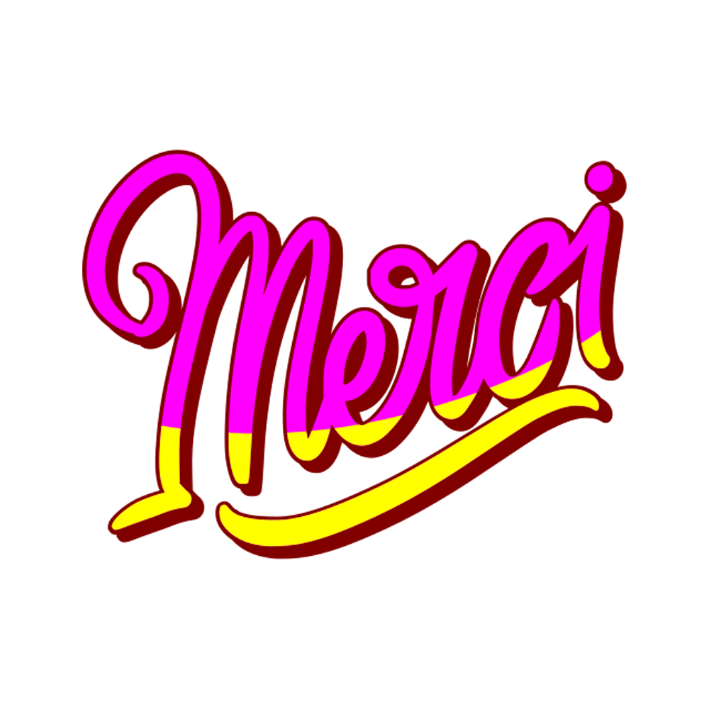 Merci Free Sticker Transparent Gallery