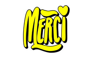 Merci Free Sticker PNG