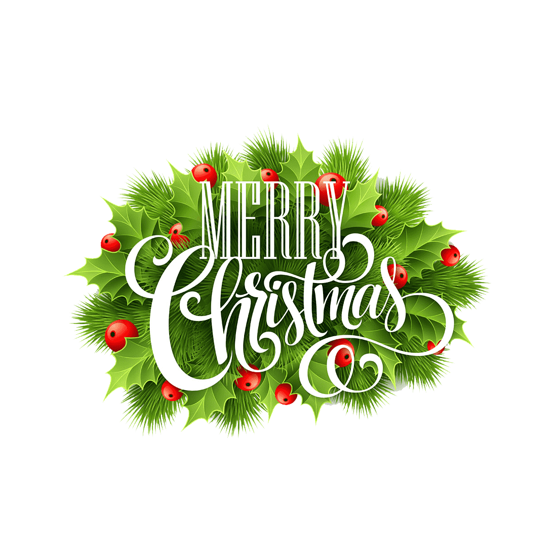 Merry Christmas Transparent Logo