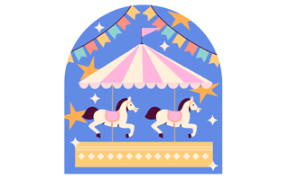 Merry Go Round Sticker PNG