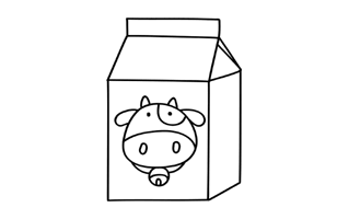 Milk Box Sticker PNG