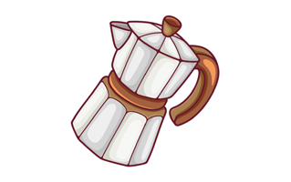 Moka Pot Sticker PNG