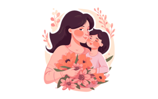 Mother And Daughter Sticker PNG
