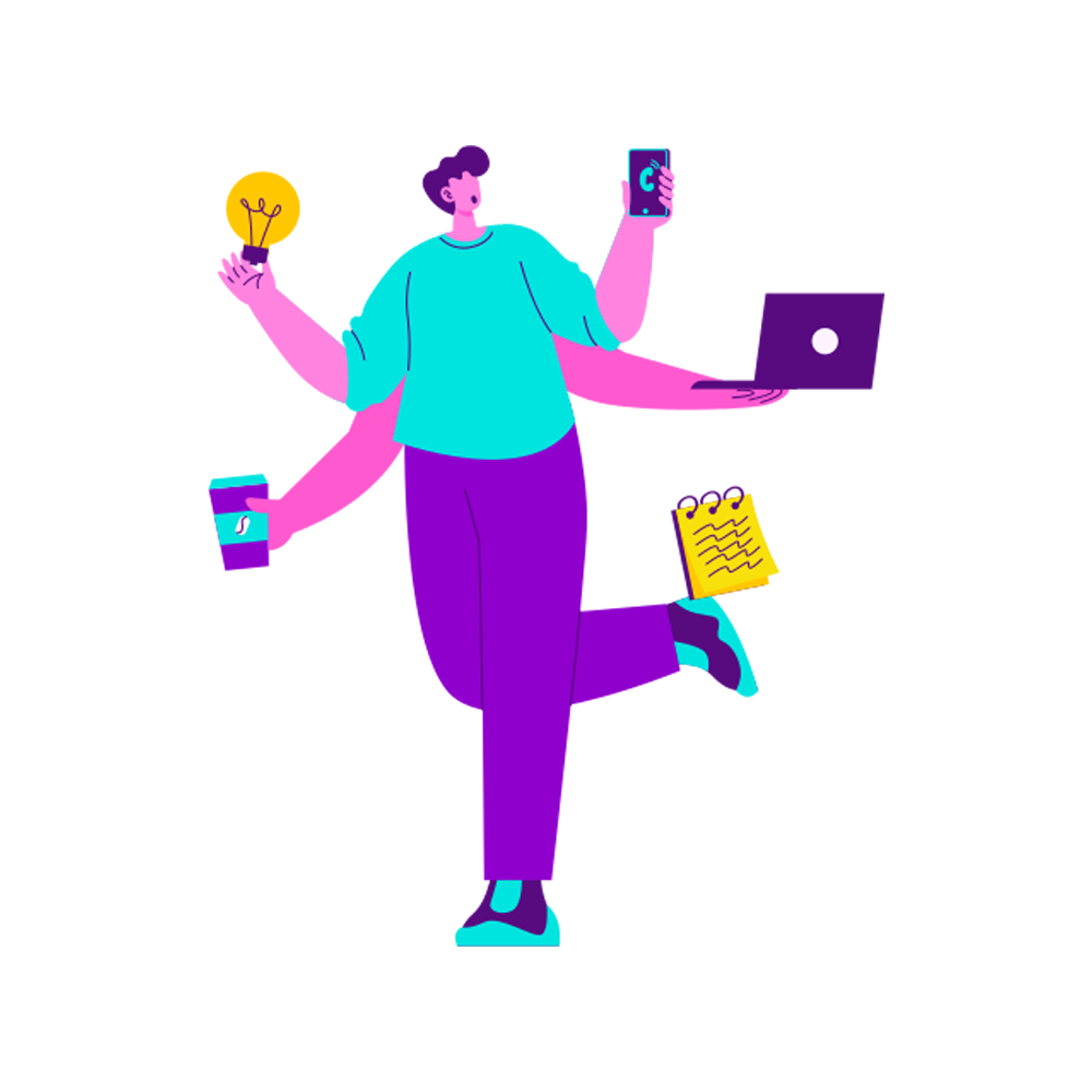 Multitasking Free Sticker Transparent Image