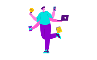 Multitasking Free Sticker PNG