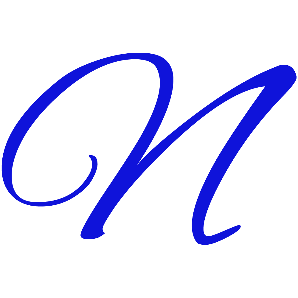 N Alphabet Blue Transparent Image