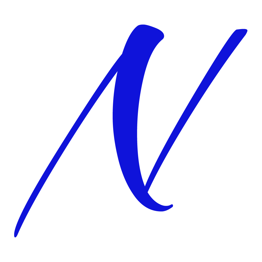 N Alphabet Blue Transparent Photo