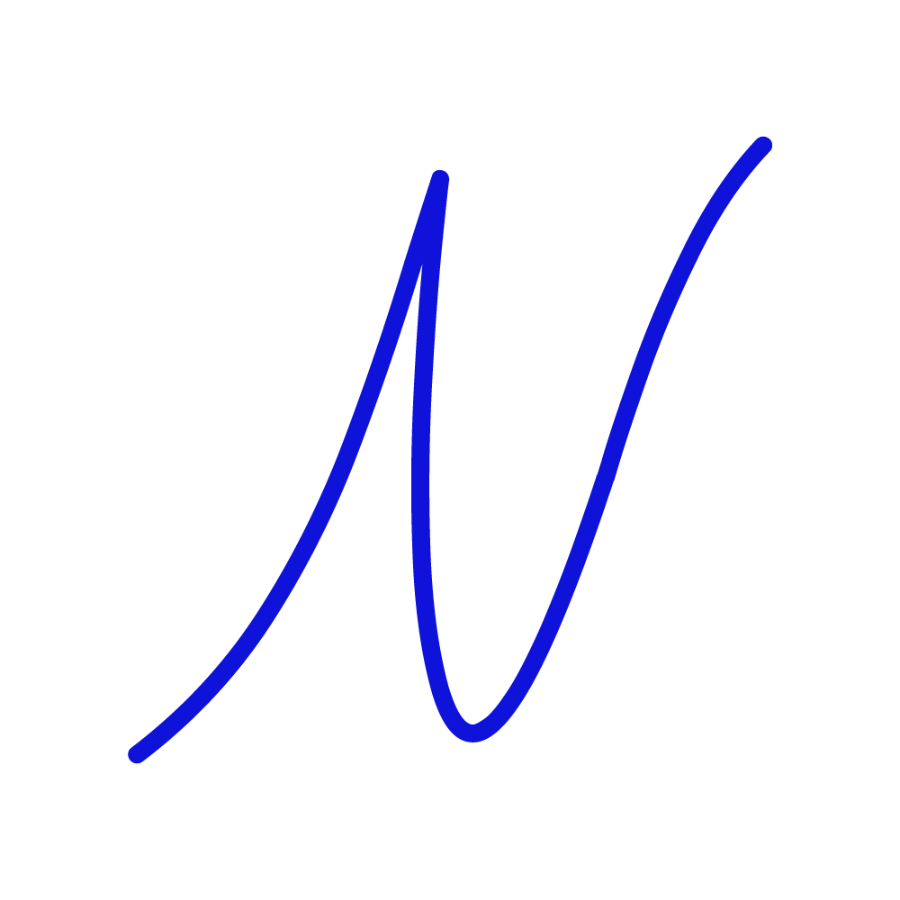 N Alphabet Blue Transparent Picture