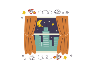 Night Time Sticker