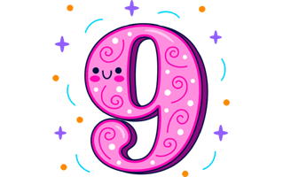 Nine Free Sticker PNG