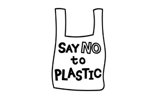No Plastic Bags Free Sticker PNG