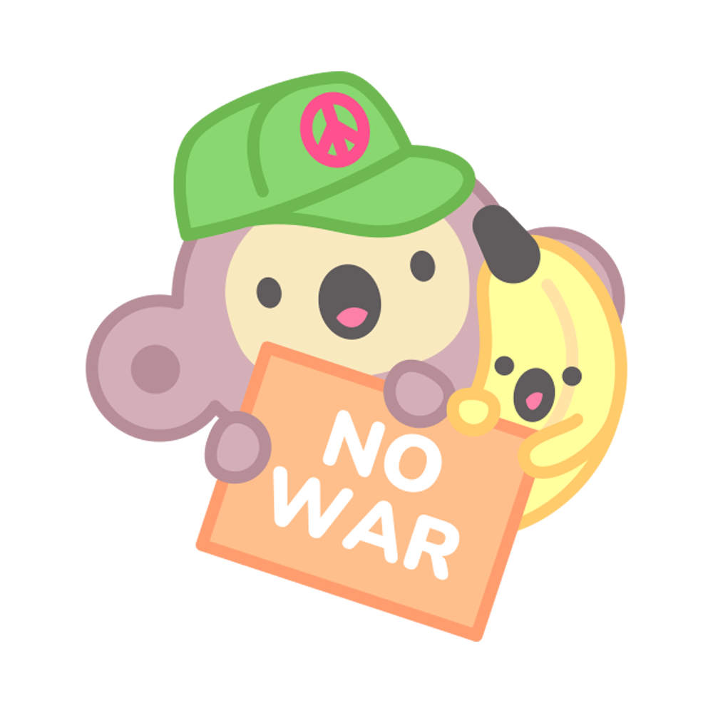 No War Sticker Transparent Clipart