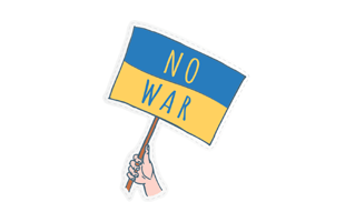 No War Sticker PNG