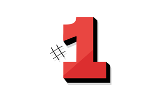 Number 1 Sticker PNG