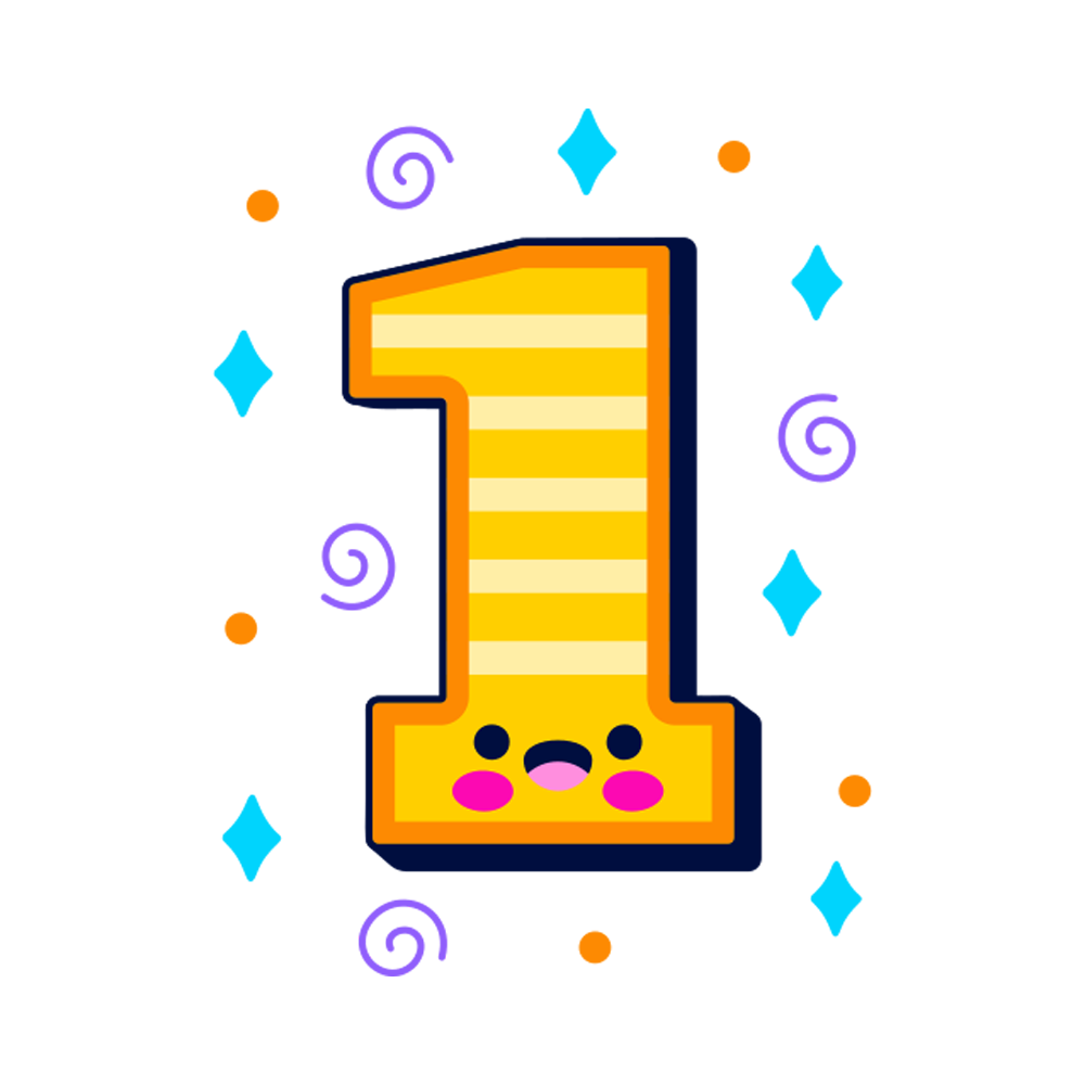 Number One Sticker Transparent Picture