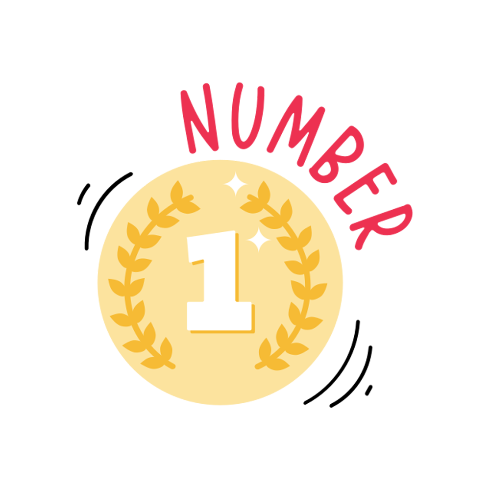 Number One Sticker Transparent Clipart