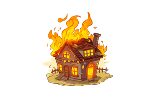 On Fire Free Sticker PNG