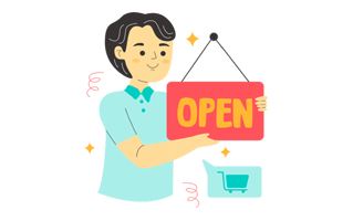 Open Sign Ticker PNG