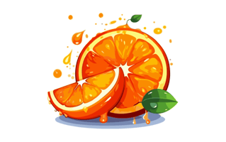 Orange Slice Sticker PNG