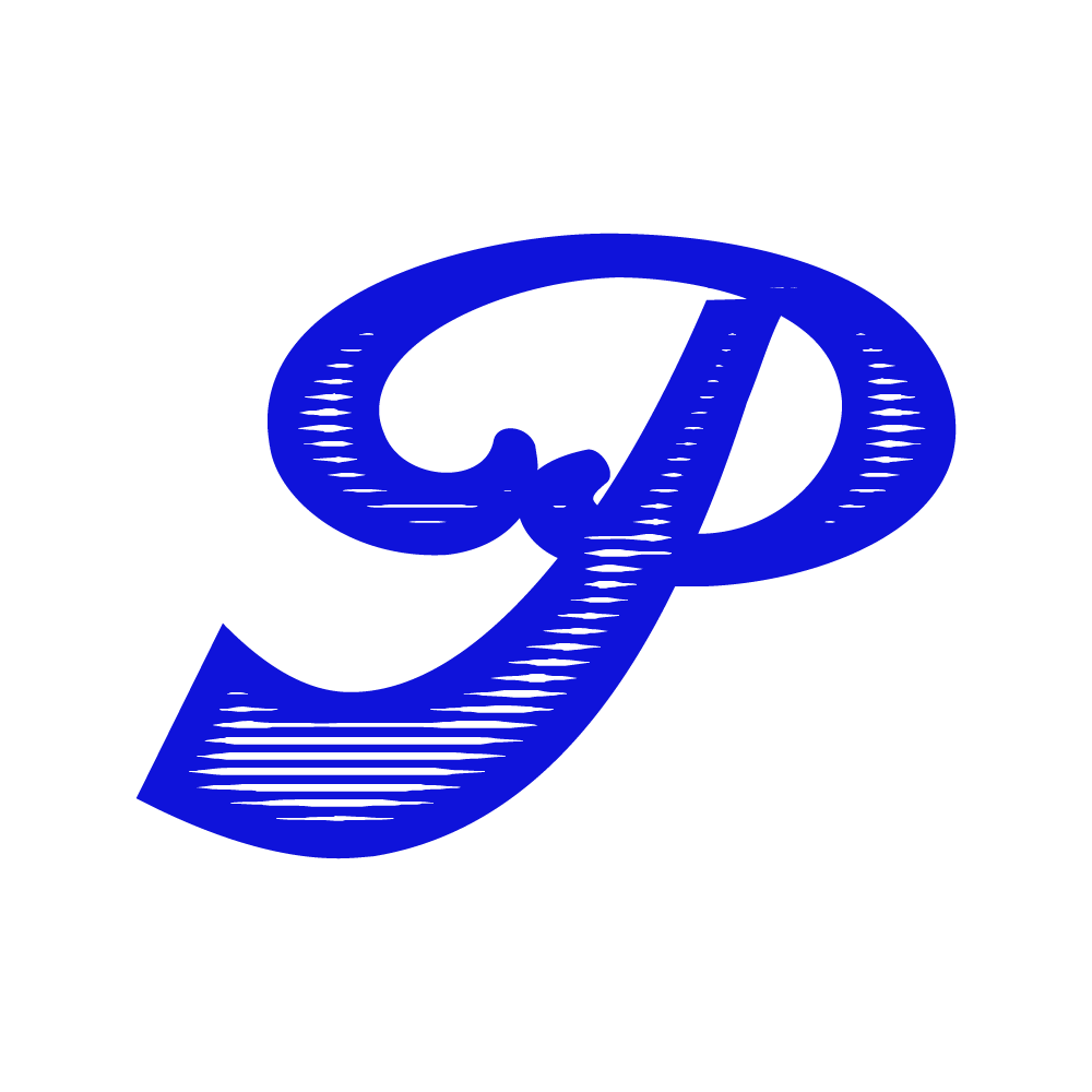 P Alphabet Blue Transparent Clipart