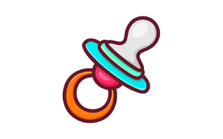 Pacifier Sticker PNG